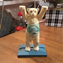 Collectible BBB Buddy Bar Berlin Porcelain Bear Statue Manufactured In Germany 