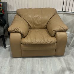 4 Piece Tan Leather couch  sofa Set 