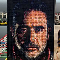 🩸 LEGO Mosaic Art – Negan from The Walking Dead | 10,240 Pieces | 3.3 ft × 2.3 ft