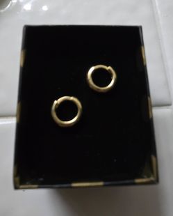 Gold hoop earrings