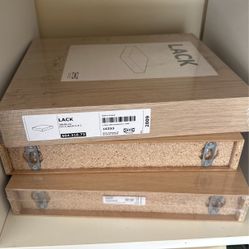 Ikea Lack Shelf - Oak Look Color Set Of 3 