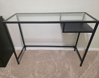 Desk with glass top