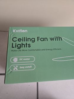 Ceiling Fan with Lights (Remote) Brown