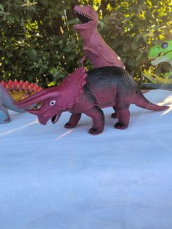 Vintage 1986 Dormei Triceratops Toy Dinosaur