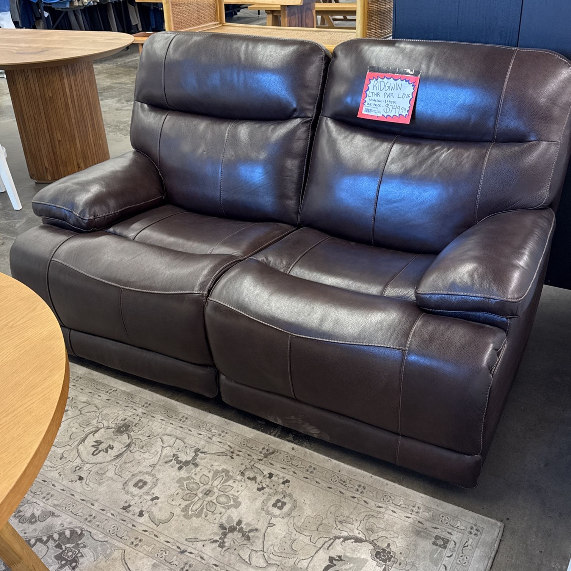 Ridgewin Leather Love Seat