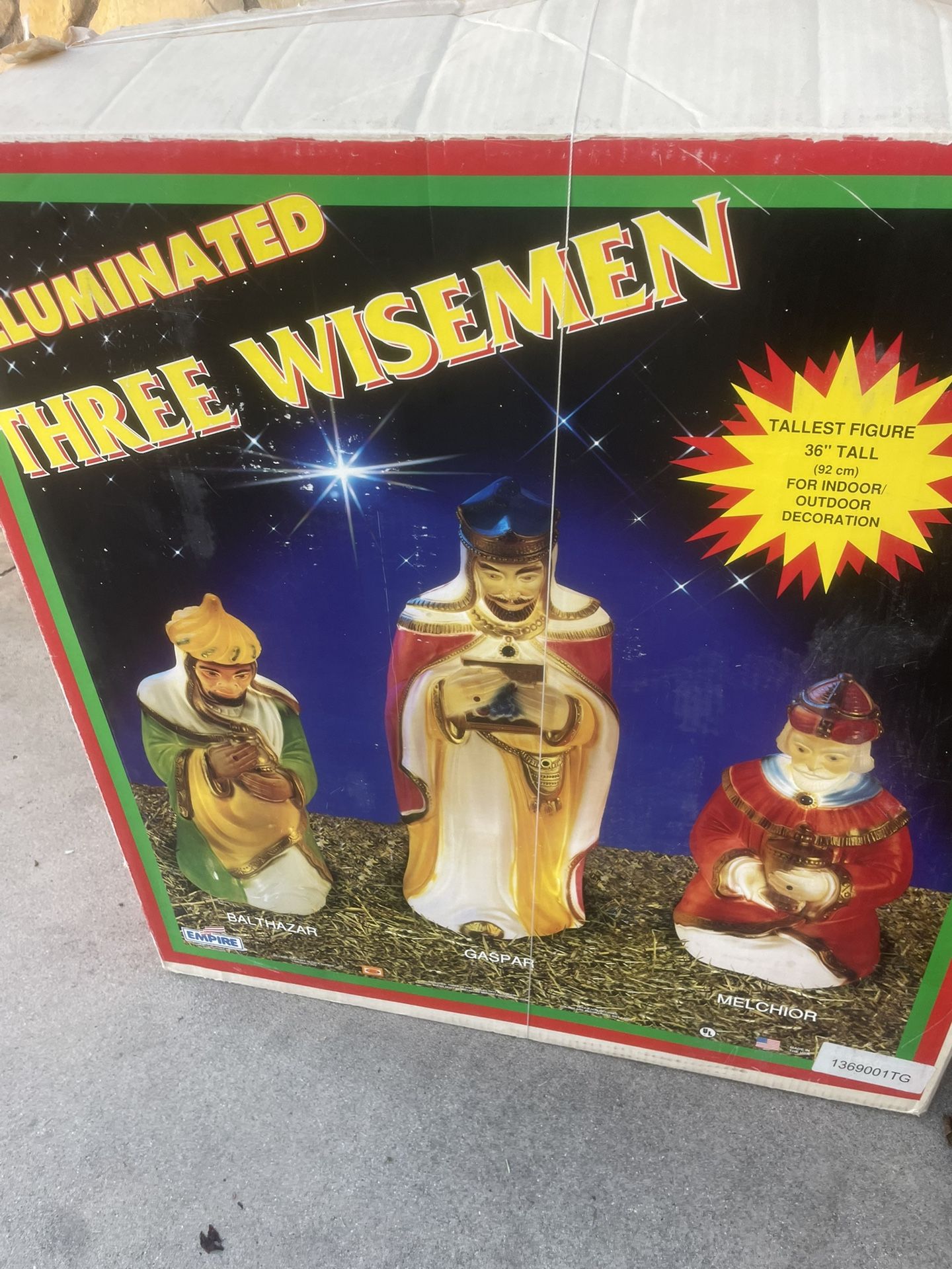 Vintage Empire Blow Mold Three Wise Men 36" Nativity Wisemen