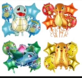 4 Sets Pokémon Balloons Party