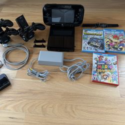 Nintendo Wii U 32GB Complete Bundle -- 3 Pro Controllers, 3 Games, All Cables