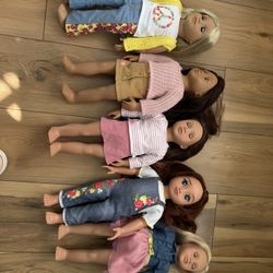 American Girl Doll Set And Armoire