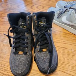 Grey On Black Hightop Nike Airforce Ones 