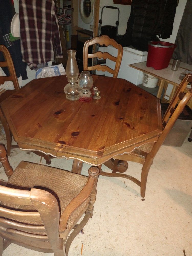 Knotty Pine Dining Room Table 