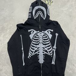 Bape Black Skull Zip Up