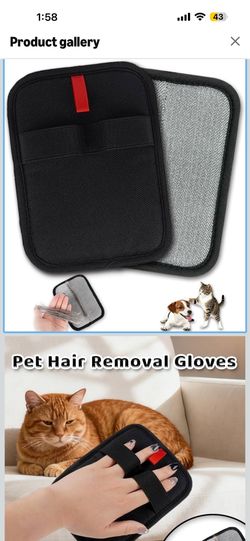Pet hair removal gloves