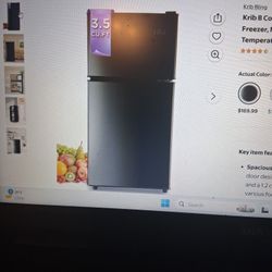  Compact Fridge W/freezer , Black. NEW