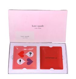 Kate Spade Lenox Sweet Talk Just Between Us Set of 2 Jewelry Trays NIB