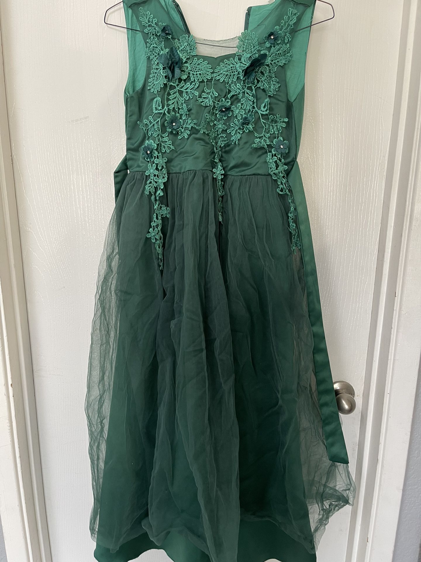 Esmerald Green Flower Girl Dress