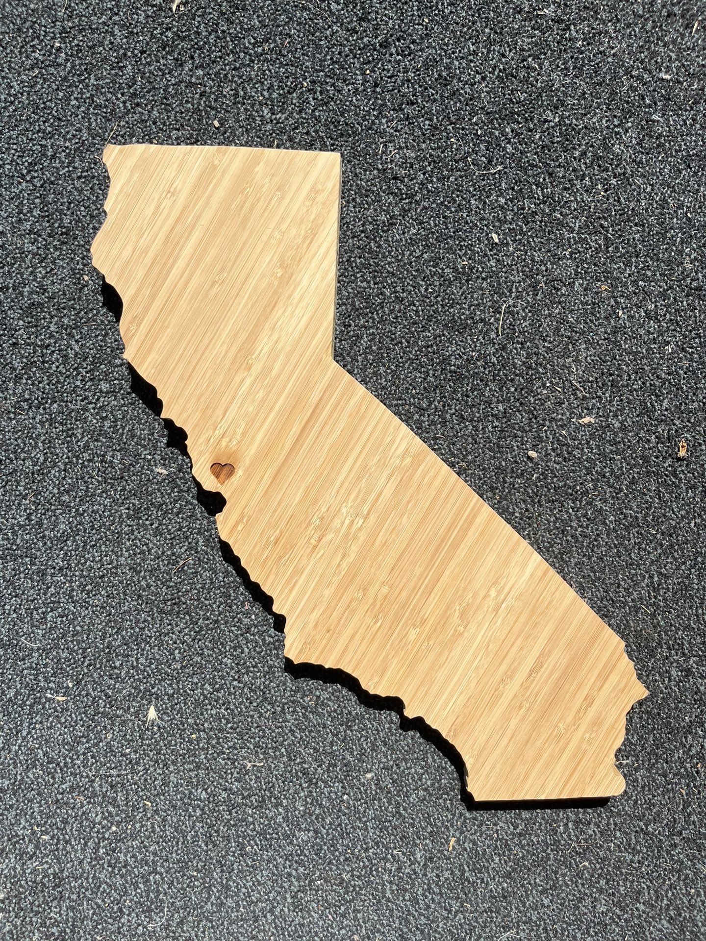 Wooden California State Shaped Hanging Decor
