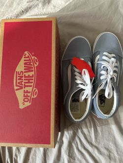 Blue Vans shoes