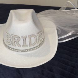 Bride Hat With Attached Veil