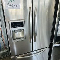 Stainless Steel Kitchen Aid French Door Refrigerator 