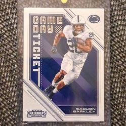 2018 Saquon Barkley Rookie RC Game Day Ticket  - Panini Contenders Draft Picks 