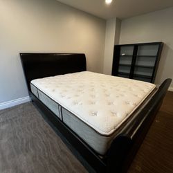 Cal King Leather Platform Bed