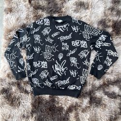 Boys H&M Graffiti Sweater Top Size 12/14 Y