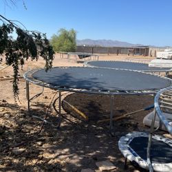 6 FREE TRAMPOLINES 14'-15' 