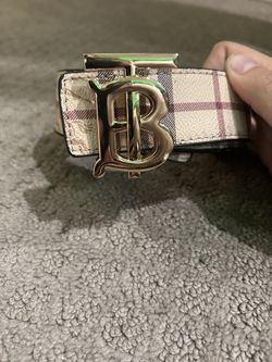 burberry reversible check tb belt