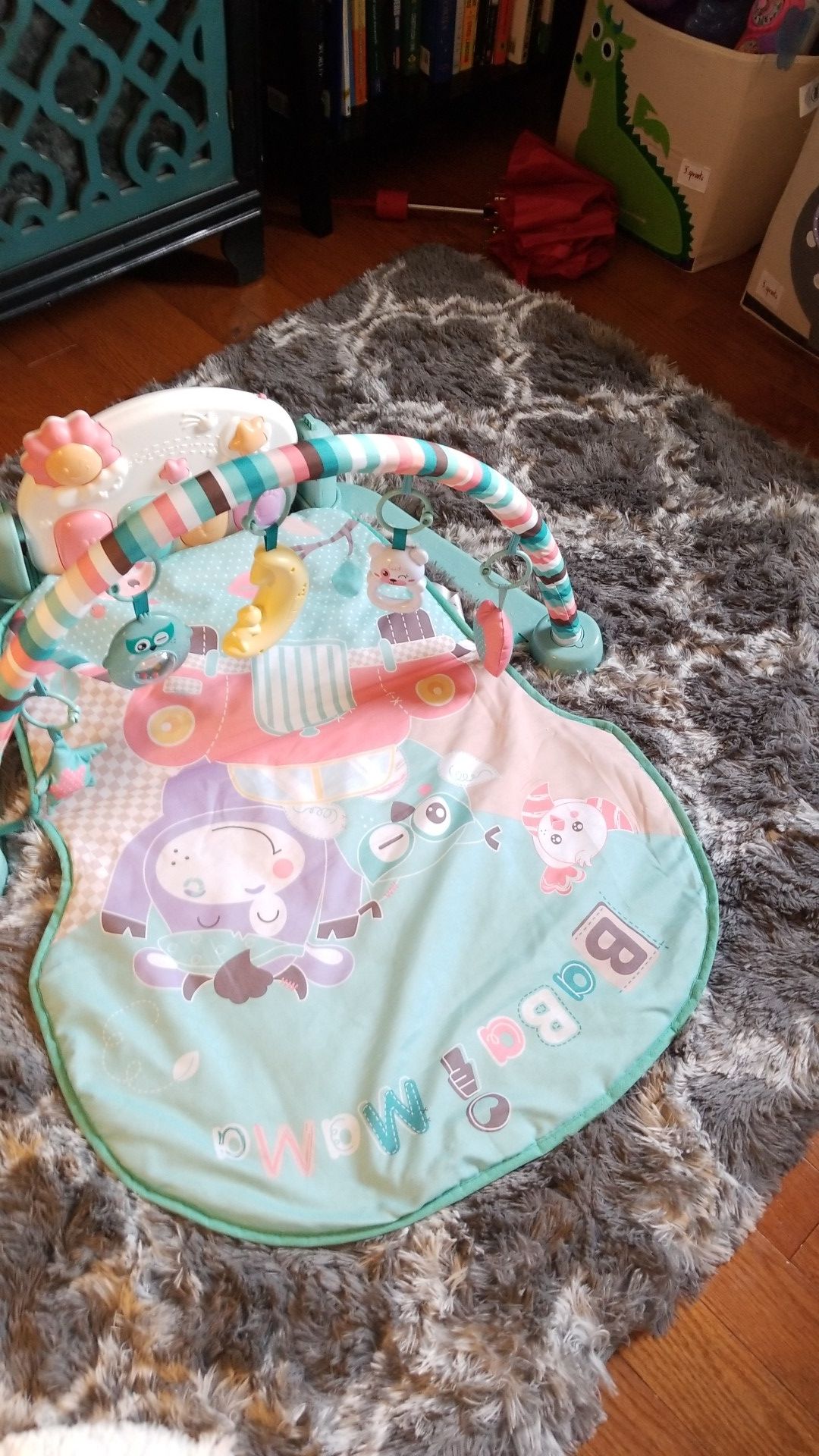 Baby Tummy Time Playmat with Kick Piano and Rattles