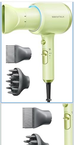 Wavytalk Hair Dryer with Diffuser, Blown Away Ionic Hair Dryer for Curly Hair with Comb,