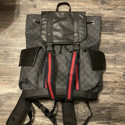 Gucci Soft Backpack GG Supreme Monogram Bookbag