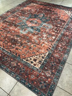 8x10 Persian Medallion washable  Area Rug - G106