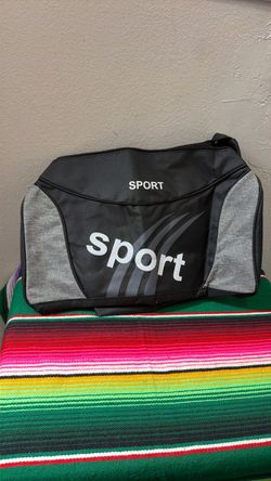 Sport Duffel Bag Black and Gray