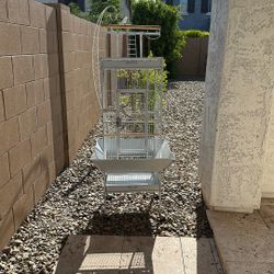 white bird cage (willing to negotiate)