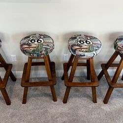 4 Maple Stain Stools