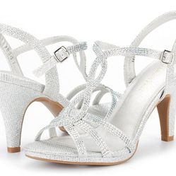 DREAM PAIRS Women's Amore Open Toe Pump Heeled Sandals (Size 9.5)