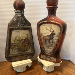 Antique Jim Beam Whiskey Decanters -Set Of 2