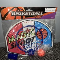 Mini Indoor Basketball Hoop – Door-Mounted Magic Shoot Toy with Net