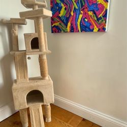 🌟🐾 6-FOOT CAT TREE – $80 🐾🌟