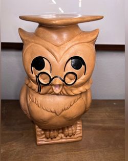 Vintage 1970s Twin Winton "Wise Owl" cookie jar MCM Kitchen