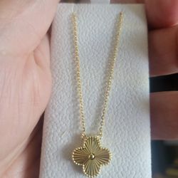 Yellow Gold Plated Clove Necklace