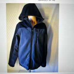 Nordic Track Windbreaker Fleece Active Wear Jacket Black & Gray Size Small