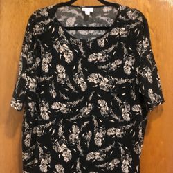 Women’s Black/Cream Featheted Shirt