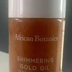 African Botanics Shimmering Body Gold Oil, 2 Fl Oz
