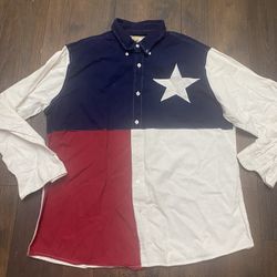 Men’s Texas Flag Wrangler Long Sleeve Button Shirt Size XL #12