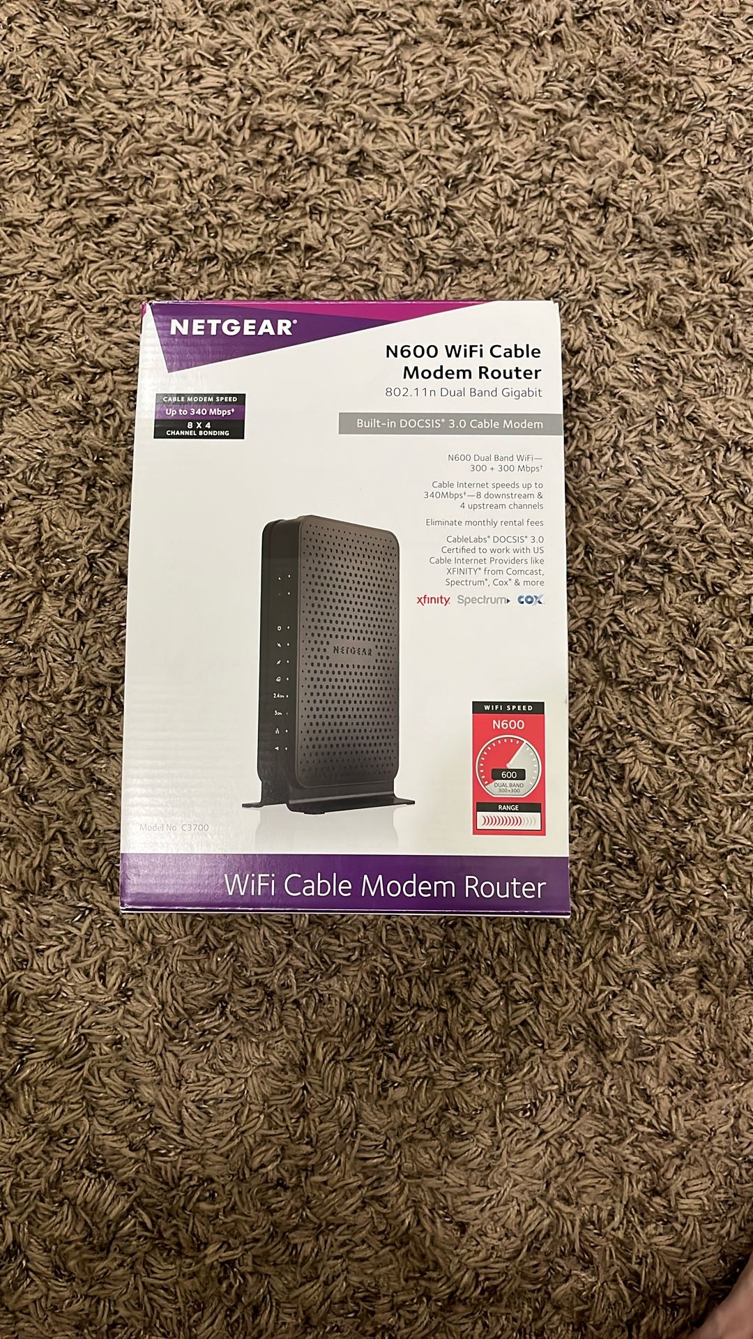 Netgear N600 WiFi Cable Modem Router
