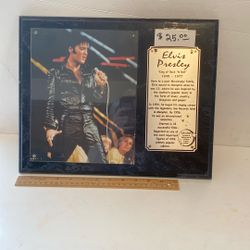 Elvis Presley Vintage Plaque 12” x 14”