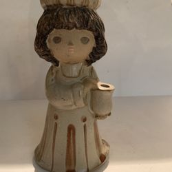 UCTCI Vintage Japan Ceramic Figurine Villager Candle Holder