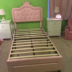 Twin Princess Bedroom Set No Mattress 